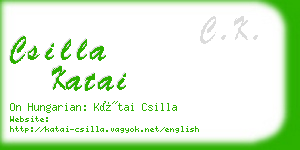 csilla katai business card